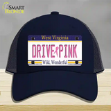 Drive Pink West Virginia Novelty License Plate Hat Mesh / Navy