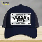 Property Of Alaska Novelty License Plate Hat Mesh / Navy