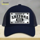 Property Of Arizona Novelty License Plate Hat Mesh / Navy