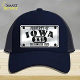 Property Of Iowa Novelty License Plate Hat Mesh / Navy