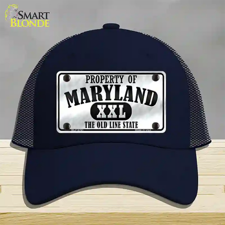 Property Of Maryland Novelty License Plate Hat Mesh / Navy