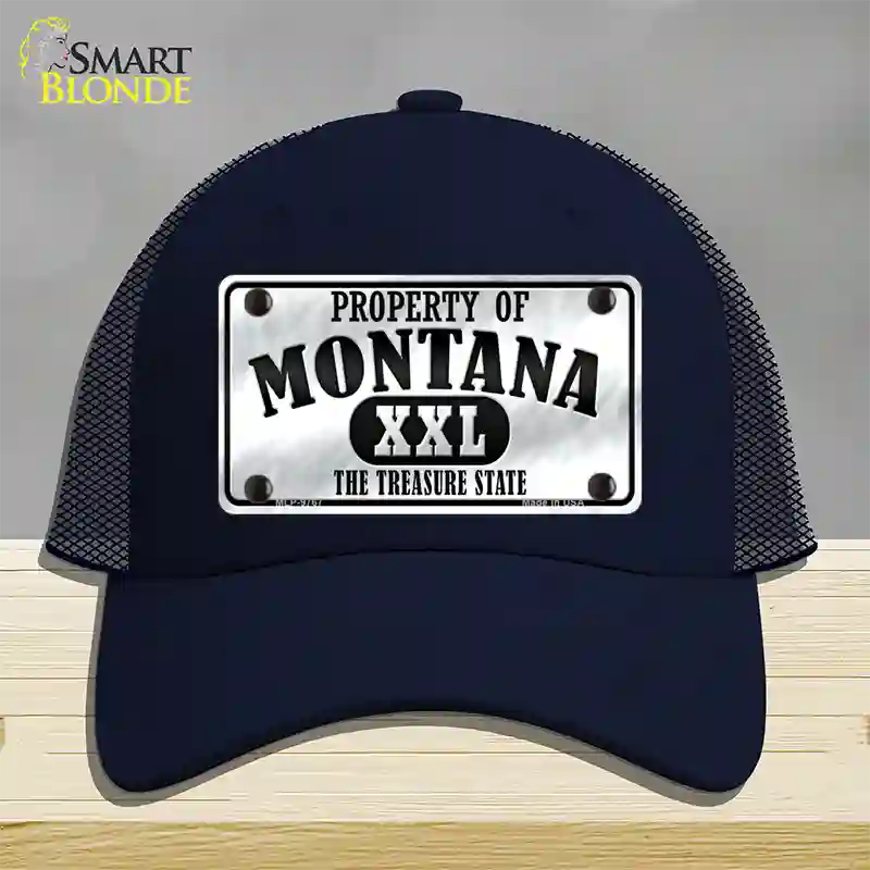 Property Of Montana Novelty License Plate Hat Mesh / Navy