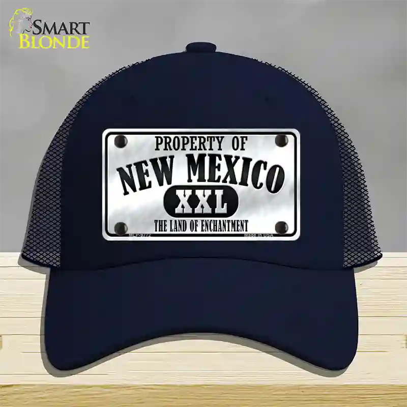 Property Of New Mexico Novelty License Plate Hat Mesh / Navy