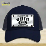 Property Of Ohio Novelty License Plate Hat Mesh / Navy