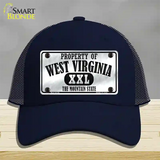 Property Of West Virginia Novelty License Plate Hat Mesh / Navy