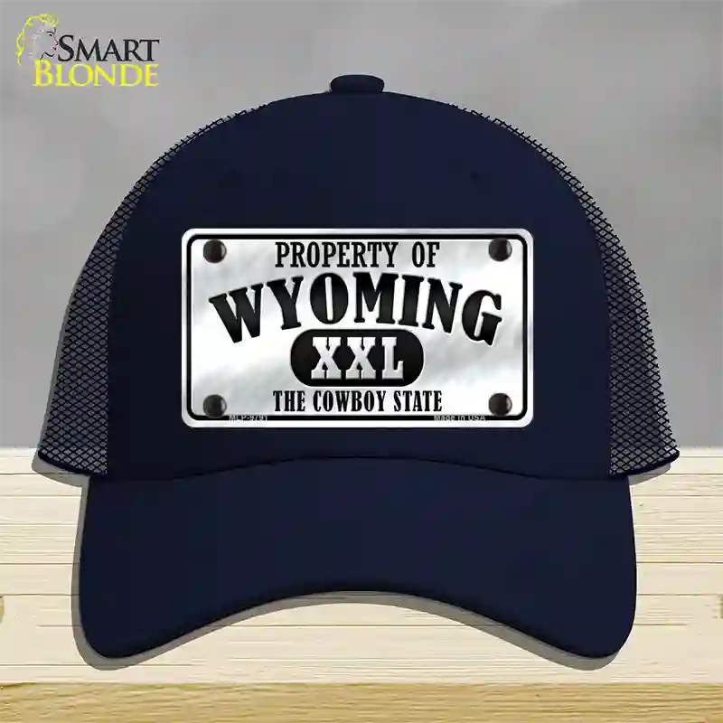 Property Of Wyoming Novelty License Plate Hat Mesh / Navy