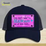 Hawaii Girl Novelty License Plate Hat Mesh / Navy