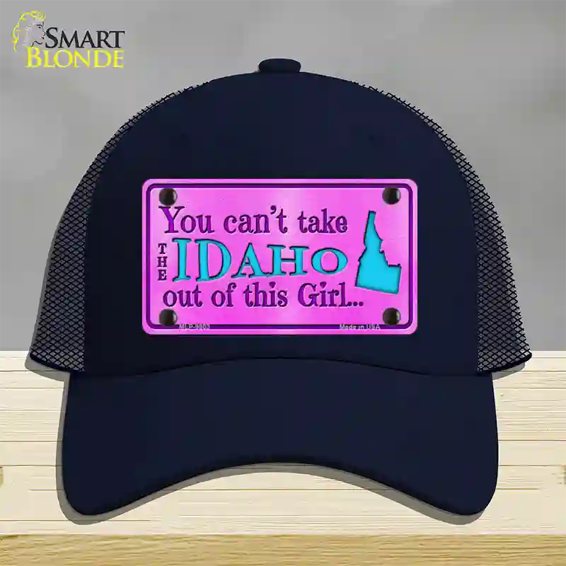 Idaho Girl Novelty License Plate Hat Mesh / Navy