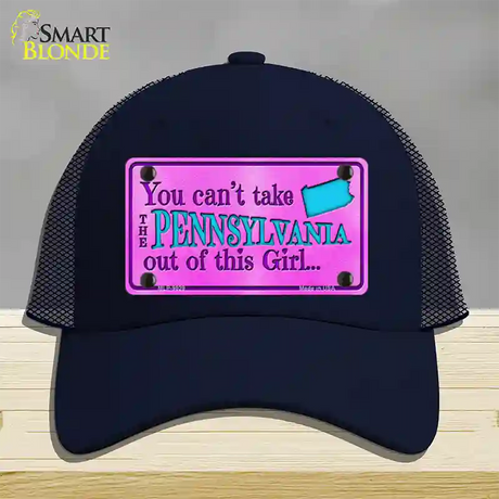 Pennsylvania Girl Novelty License Plate Hat Mesh / Navy