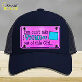 Wyoming Girl Pink Novelty License Plate Hat Mesh / Navy