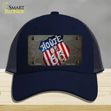 Asphalt Highway Novelty License Plate Hat Mesh / Navy