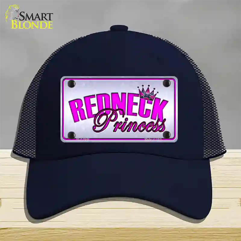 Princess Redneck Novelty License Plate Hat Mesh / Navy