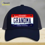 Grandma Idaho Novelty License Plate Hat Mesh / Navy