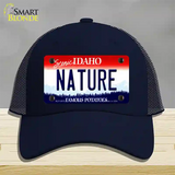 Nature Idaho Novelty License Plate Hat Mesh / Navy