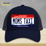 Moms Taxi Idaho Novelty License Plate Hat Mesh / Navy