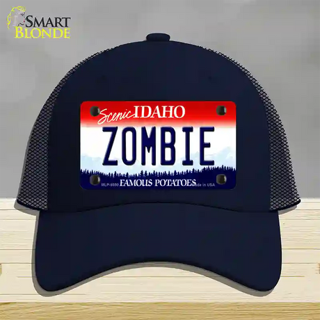 Zombie Idaho Novelty License Plate Hat Mesh / Navy