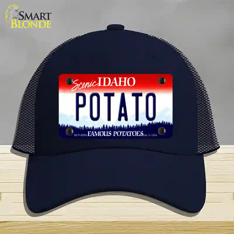 Potato Idaho Novelty License Plate Hat Mesh / Navy