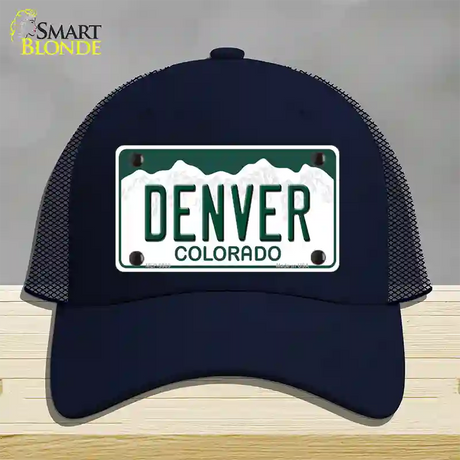 Denver Colorado Novelty License Plate Hat Mesh / Navy