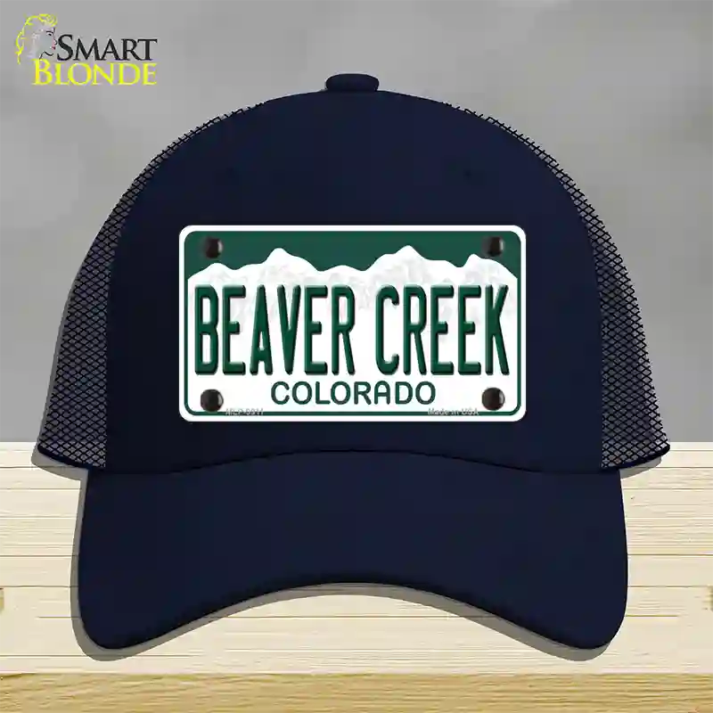 Beaver Creek Colorado Novelty License Plate Hat Mesh / Navy