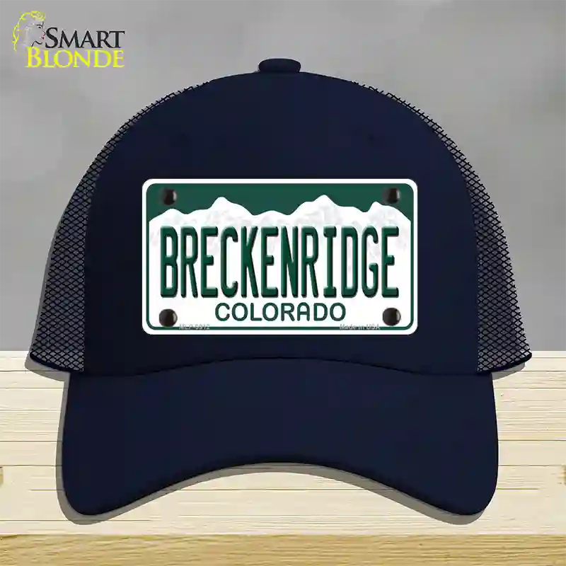 Breckenridge Colorado Novelty License Plate Hat Mesh / Navy