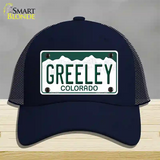 Greeley Colorado Novelty License Plate Hat Mesh / Navy