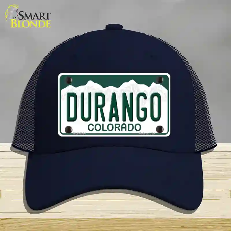 Durango Colorado Novelty License Plate Hat Mesh / Navy