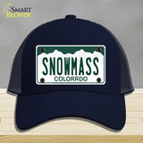 Snowmass Colorado Novelty License Plate Hat Mesh / Navy