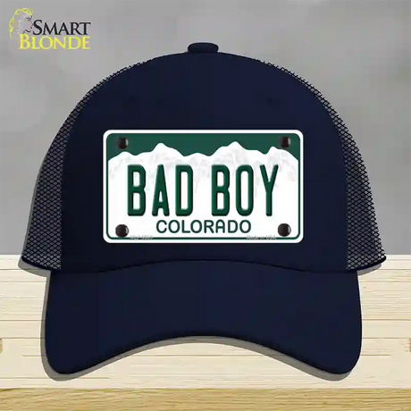 Bad Boy Colorado Novelty License Plate Hat Mesh / Navy