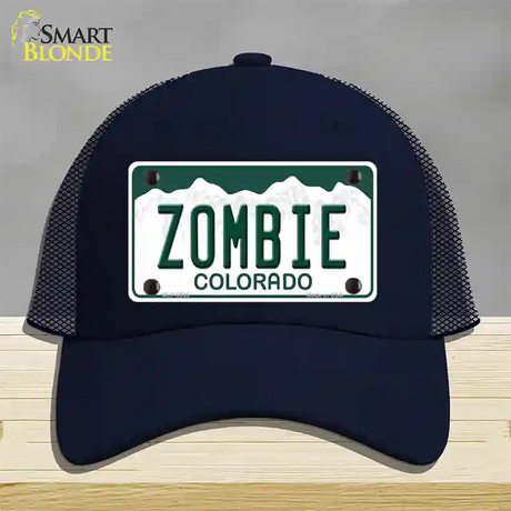 Zombie Colorado Novelty License Plate Hat Mesh / Navy