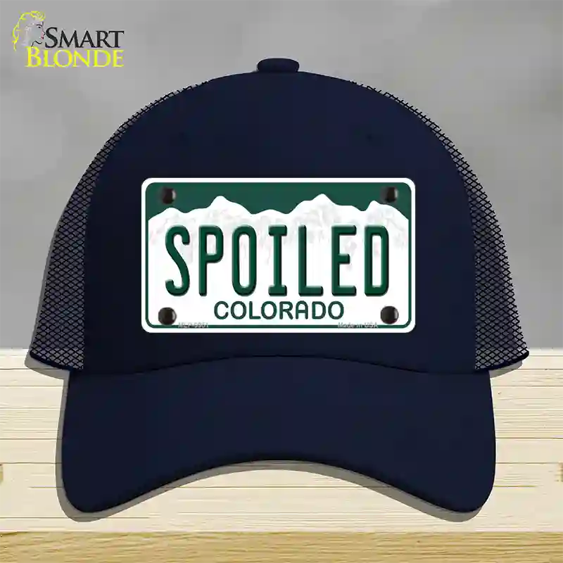 Spoiled Colorado Novelty License Plate Hat Mesh / Navy