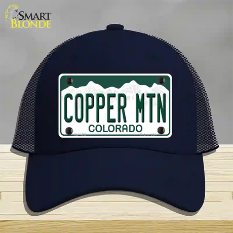 Copper Mountain Colorado Novelty License Plate Hat Mesh / Navy