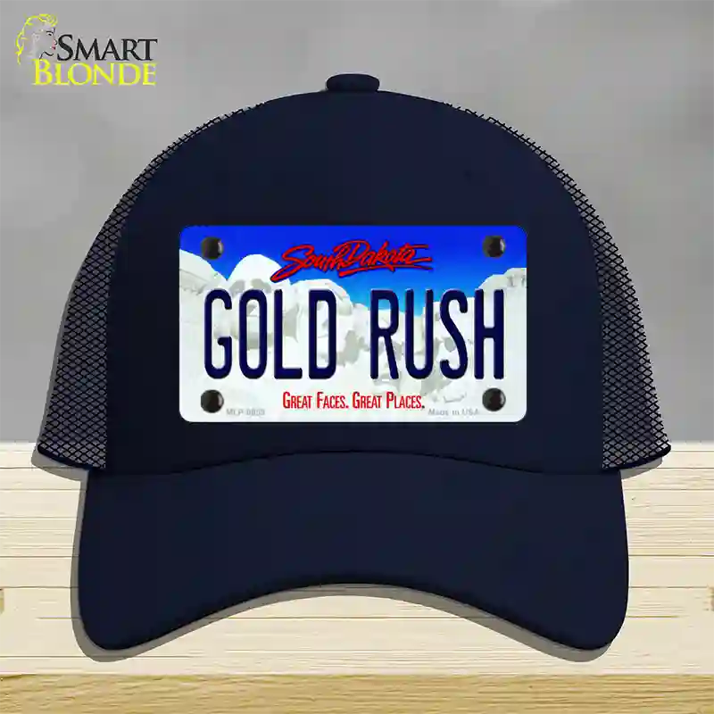 Gold Rush South Dakota Novelty License Plate Hat Mesh / Navy