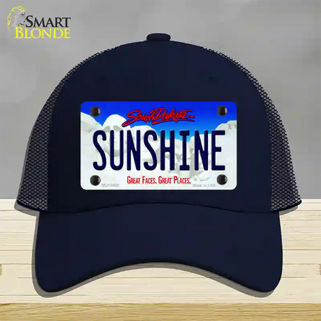 Sunshine South Dakota Novelty License Plate Hat Mesh / Navy