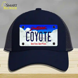 Coyote South Dakota Novelty License Plate Hat Mesh / Navy