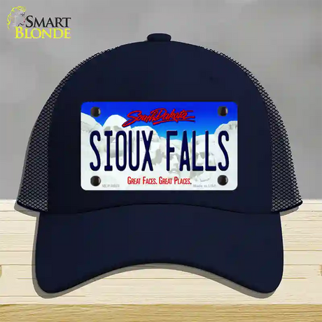 Sioux Falls South Dakota Novelty License Plate Hat Mesh / Navy