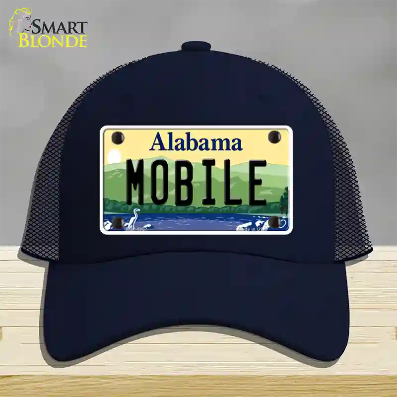 Mobile Alabama Novelty License Plate Hat Mesh / Navy