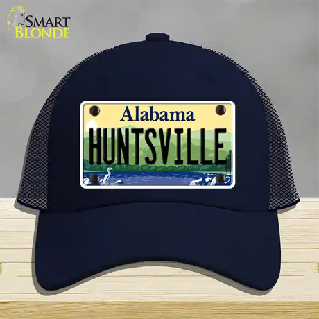 Huntsville Alabama Novelty License Plate Hat Mesh / Navy