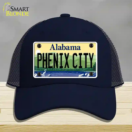 Phenix City Alabama Novelty License Plate Hat Mesh / Navy