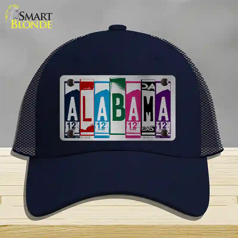 Alabama License Plate Art Novelty License Plate Hat Mesh / Navy