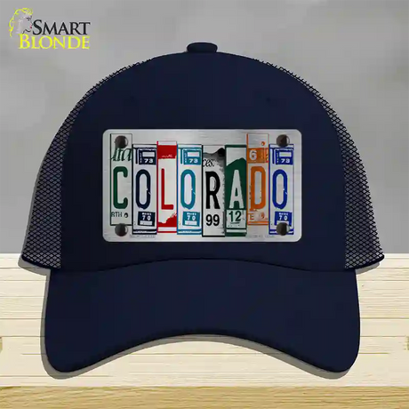 Colorado License Plate Art Novelty License Plate Hat Mesh / Navy