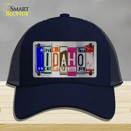 Idaho License Plate Art Novelty License Plate Hat Mesh / Navy