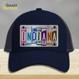 Indiana License Plate Art Novelty License Plate Hat Mesh / Navy