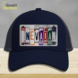 Nevada License Plate Art Novelty License Plate Hat Mesh / Navy