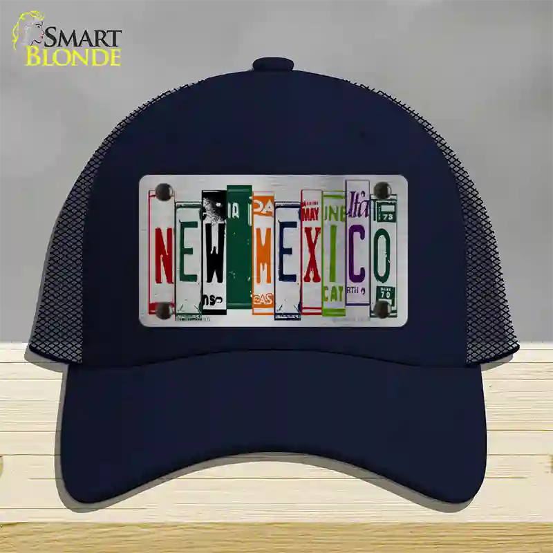 New Mexico License Plate Art Novelty License Plate Hat Mesh / Navy