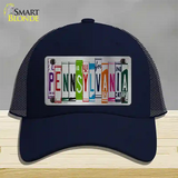 Pennsylvania License Plate Art Novelty License Plate Hat Mesh / Navy