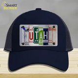 Utah License Plate Art Novelty License Plate Hat Mesh / Navy