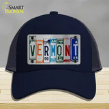 Vermont License Plate Art Novelty License Plate Hat Mesh / Navy