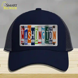 Washington License Plate Art Novelty License Plate Hat Mesh / Navy