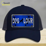 Dog Lover Blue Brushed Chrome Novelty License Plate Hat Tag Mesh / Navy