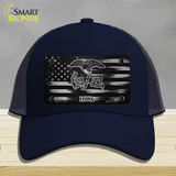 Iowa Carbon Fiber Novelty License Plate Hat Mesh / Navy